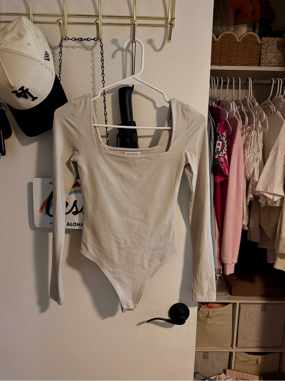 Aritzia Contour Square Neck Long Sleeve Bodysuit